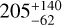 $\[205_{-62}^{+140}\]$