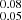 $ _{0.05}^{0.08} $