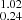 $ _{0.24}^{1.02} $