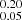 $ _{0.05}^{0.20} $