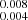 $ _{0.004}^{0.008} $