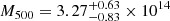 $ M_{500}=3.27^{+0.63}_{-0.83}\times 10^{14} $