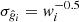 $ \sigma_{\hat{g}_i}=w_i^{-0.5} $
