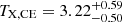 $ T_{\mathrm{X,CE}}=3.22^{+0.59}_{-0.50} $