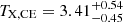 $ T_{\mathrm{X,CE}}=3.41^{+0.54}_{-0.45} $