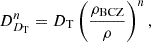 $$ \begin{aligned} D^{n}_{D_{\rm T}}=D_{\rm T} \left(\frac{\rho _{\rm BCZ}}{\rho }\right)^{n}, \end{aligned} $$