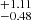 $ _{-0.48}^{+1.11} $