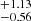 $ _{-0.56}^{+1.13} $