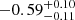 $ -0.59^{+0.10}_{-0.11} $