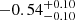 $ -0.54^{+0.10}_{-0.10} $