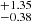 $ _{-0.38}^{+1.35} $