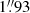 $ 1{{\overset{\prime\prime}{.}}}93 $