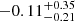 $ -0.11_{-0.21}^{+0.35} $