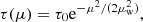 $$ \begin{aligned} \tau (\mu ) = \tau _0 \mathrm{e}^{-\mu ^2/(2\mu ^2_{\rm w})}, \end{aligned} $$