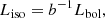 $$ \begin{aligned} L_{\rm iso} = b^{-1} L_{\rm bol}, \end{aligned} $$