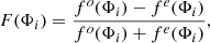 $$ \begin{aligned} F(\Phi _i)=\frac{f^o(\Phi _i)-f^e(\Phi _i)}{f^o(\Phi _i)+f^e(\Phi _i)}, \end{aligned} $$