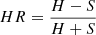 $ HR=\frac{H-S}{H+S} $