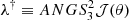 $ \lambda^\dag\equiv ANG S_3^2 \mathcal{J}(\theta) $