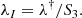 $$ \begin{aligned} \lambda _I =\lambda ^\dag /S_3. \end{aligned} $$