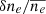 $ \delta n_e/\overline{n_e} $