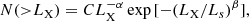 $$ \begin{aligned} N({>}L_{\rm X}) = C L_{\rm X}^{-\alpha }\exp {[-(L_{\rm X}/L_s)^{\beta }]}, \end{aligned} $$