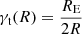 $ \gamma_{\mathrm{t}}(R) = \frac{R_{\mathrm{E}}}{2R} $