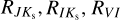 ${R_{J{K_{\rm{s}}}}},{R_{I{K_{\rm{s}}}}},{R_{VI}}$