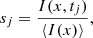 $$ \begin{aligned} s_j = \frac{I(x, t_j)}{\langle I(x) \rangle } , \end{aligned} $$
