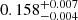 $ 0.158_{-0.004}^{+0.007} $