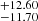 $ ^{+12.60}_{-11.70} $