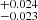 $ ^{+0.024}_{-0.023} $