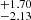 $ ^{+1.70}_{-2.13} $