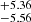 $ ^{+5.36}_{-5.56} $