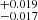 $ ^{+0.019}_{-0.017} $