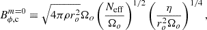 $$ \begin{aligned} B^{m=0}_{\phi ,\mathrm c}\equiv \sqrt{4\pi \rho r_o^2}\Omega _o\left(\frac{N_{\rm eff}}{\Omega _o}\right)^{1/2}\left(\frac{\eta }{r_o^2\Omega _o}\right)^{1/4} ,\end{aligned} $$