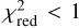 $\chi _{{\rm{red }}}^2 < 1$