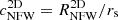 $ c^{\mathrm{2D}}_{\mathrm{NFW}}=R^{\mathrm{2D}}_{\mathrm{NFW}}/r_{\mathrm{s}} $
