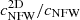 $ c^{\mathrm{2D}}_{\mathrm{NFW}}/c_{\mathrm{NFW}} $