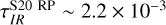 $\tau _{IR}^{{\rm{S}}20{\rm{RP}}}\~2.2 \times {10^{ - 3}}$