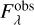 $F_\lambda ^{{\rm{obs}}}$
