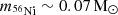 $ m_{^{56} \mathrm{Ni}}\sim 0.07 \, \mathrm{M}_{\odot} $