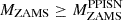 $ M_{\mathrm{ZAMS}}\geq M_{\mathrm{ZAMS}}^{\mathrm{PPISN}} $