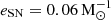 $ e_{\mathrm{SN}}= 0.06\, \mathrm{M}_{\odot}^{-1} $