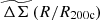 $ \widetilde{\Delta\Sigma}\left(R/R_{\mathrm{200c}}\right) $