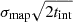 $ \sigma_{\mathrm{map}}\sqrt{2t_{\mathrm{int}}} $