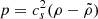 $ p = c_s^2 (\rho - \tilde{\rho}) $