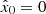 $ \hat{x}_0 = 0 $