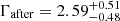 $ \Gamma_{\mathrm{after}} = 2.59_{-0.48}^{+0.51} $