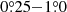 $ 0{{\overset{\circ}{.}}}25{-}1{{\overset{\circ}{.}}}0 $