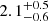 $ 2.1_{-0.6}^{+0.5} $